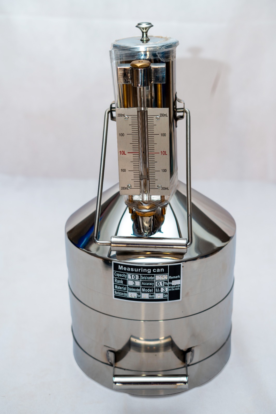 Bidon de mesure portable en acier inoxydable