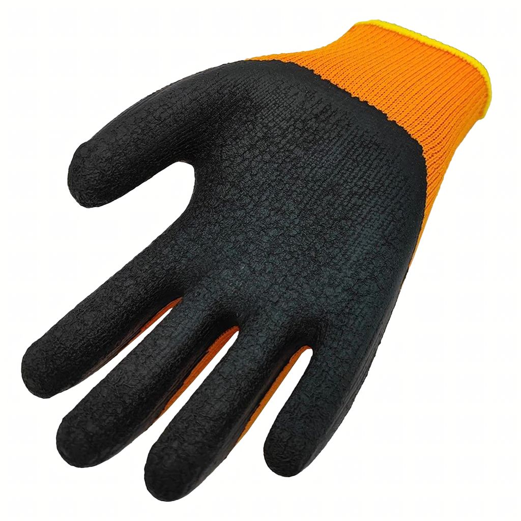 Gants de Manutention 300# – Haute Visibilité Orange & Paume Antidérapante – Image 2